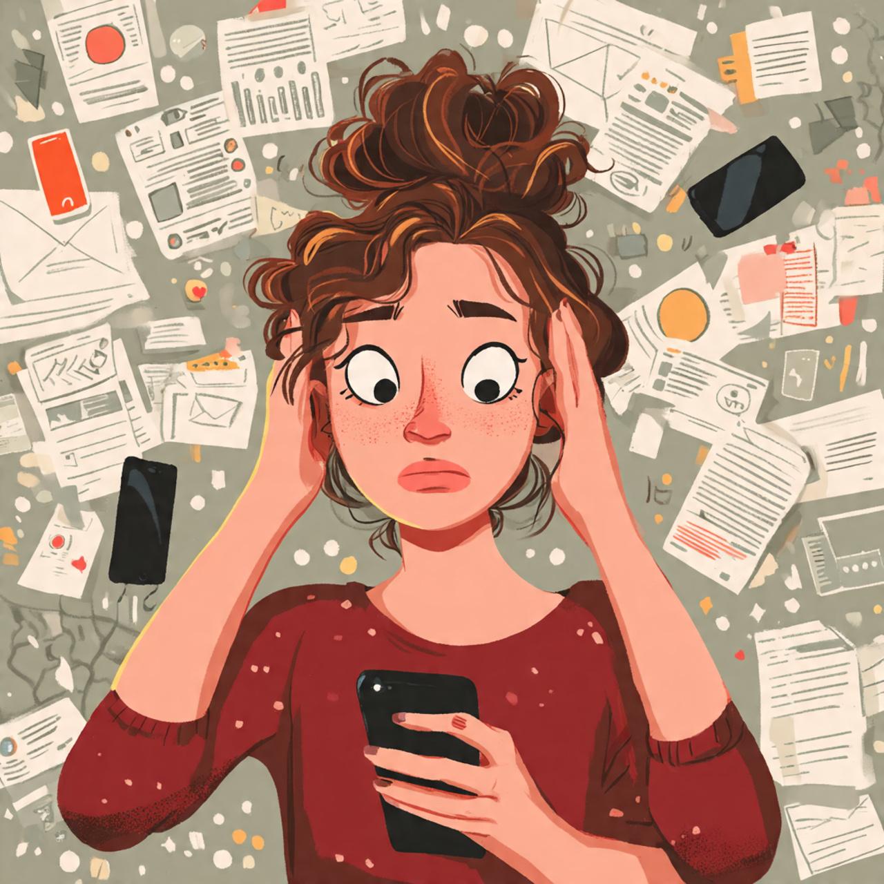 Introvert feeling overwhelmed by dating app notifications and messages